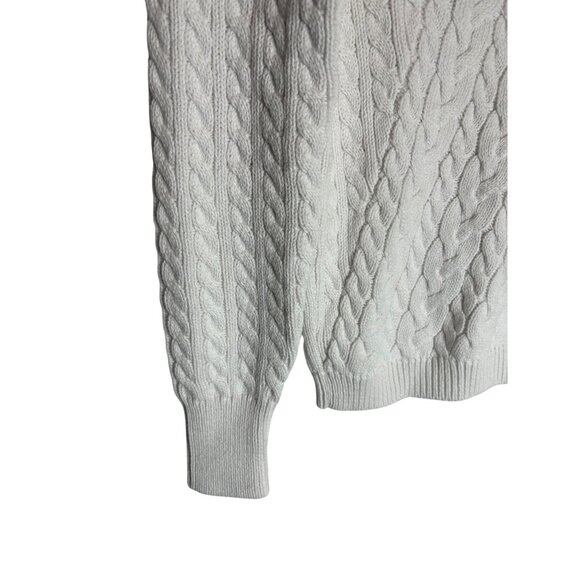 NWT J. Crew Cable-Knit White Cotton Sweater-sz Small - Picture 3 of 6